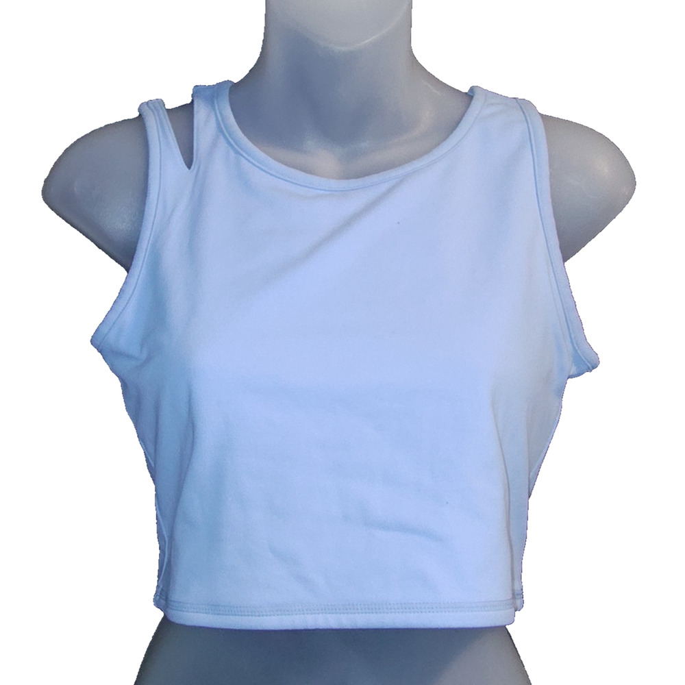 Threads 4 Thought Women’s White Sleeveless Style Crop Top Size 16 BG23